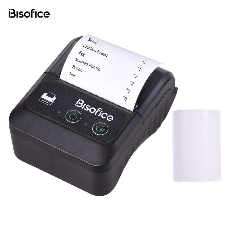 Bisofice Portable Wireless BT 58mm 2 Inch Thermal Receipt Printer Mini USB Bill POS Mobile Pr