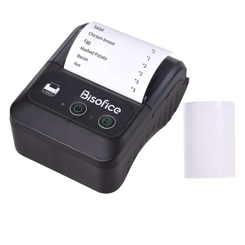 Bisofice Portable Wireless BT 58mm 2 Inch Thermal Receipt Printer Mini USB Bill POS Mobile Pr
