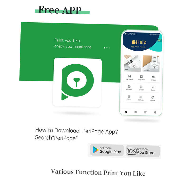 PeriPage A9 Mini Portable Thermal Notes Printer 203dpi BT Pocket Photo Mobile Printer Receipt