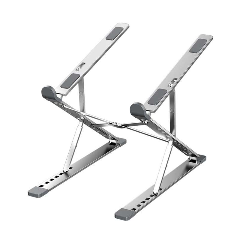 Portable Laptop Stand Ergonomic Aluminum Alloy Laptop Riser Double Height Adjustment Foldable