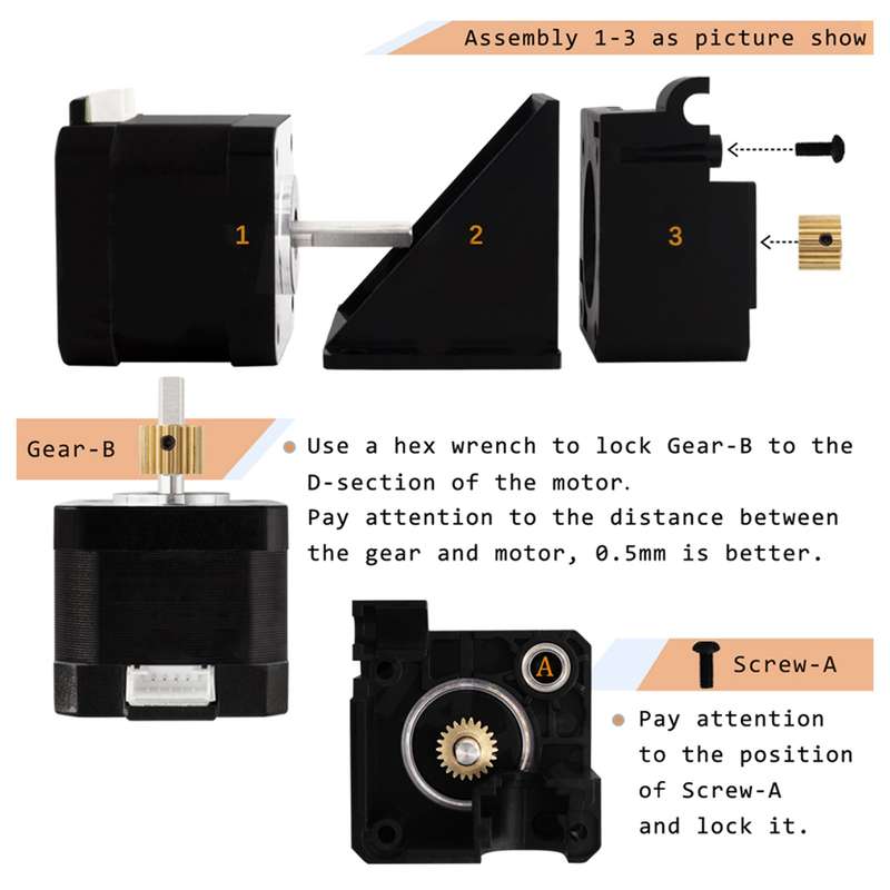 3D Printer Parts Titan Extruder Kits Compatible with Creality CR10 Ender 3 Series DIY 3D Prin