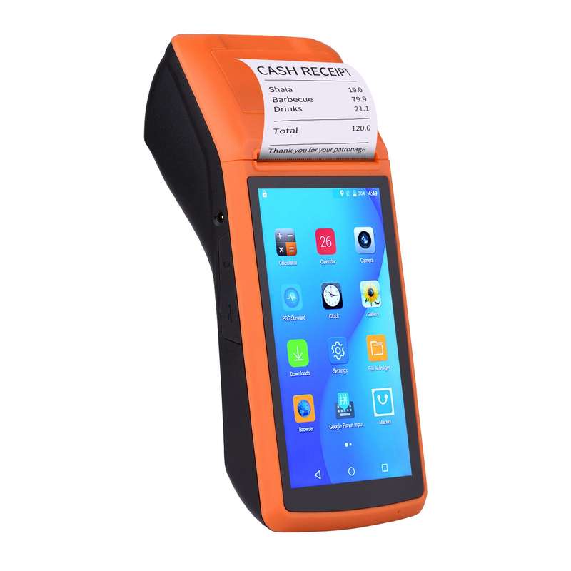 M1S Android Mobile POS Terminal Handheld PDA Printer All in One 58mm Receipt Printer 1D 2D Ba