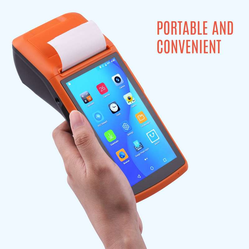 M1S Android Mobile POS Terminal Handheld PDA Printer All in One 58mm Receipt Printer 1D 2D Ba