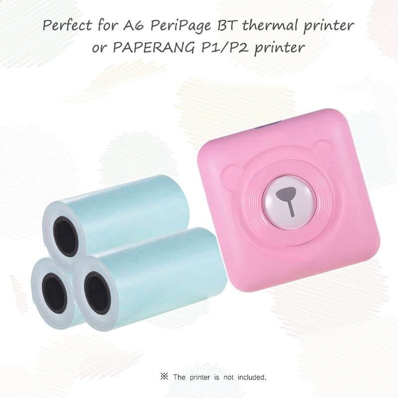 Printable Sticker Paper Roll Direct Thermal Paper with Self-adhesive 57*30mm for PeriPage A6
