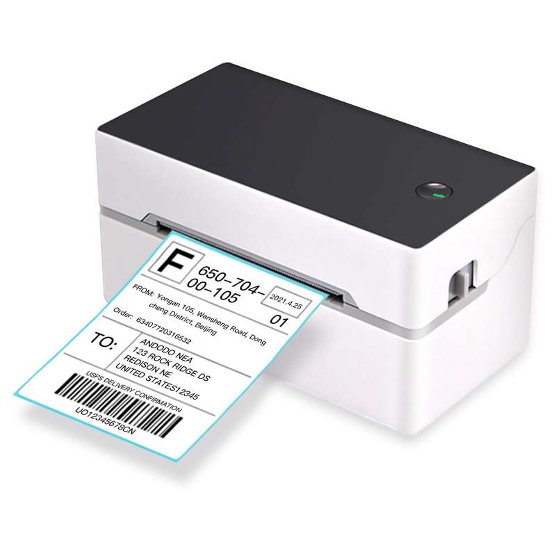 Desktop Shipping Label Printer High Speed USB + BT Direct Thermal Printer Label Maker Sticker
