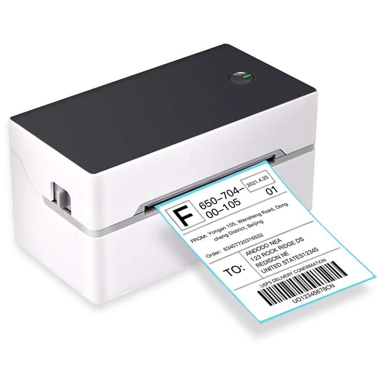 Desktop Shipping Label Printer High Speed USB + BT Direct Thermal Printer Label Maker Sticker