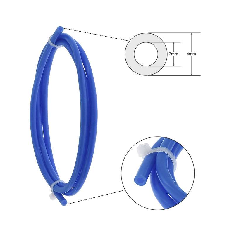 3D Printer Kit PTFE Tubing Hose Pipe 2 Meter for 1.75mm Filament with PTFE Tube Cutter 2pcs P