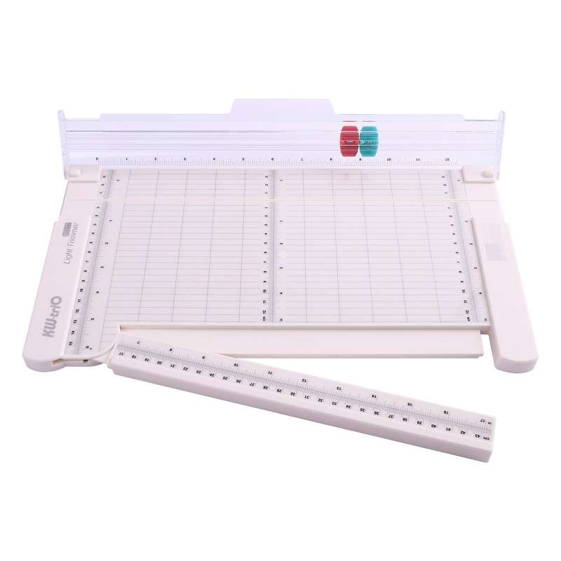 KW-trio Portable Paper Cutter 12.6 Inch Cutting Length Desktop Craft Paper Trimmer with Strai