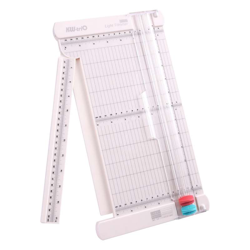 KW-trio Portable Paper Cutter 12.6 Inch Cutting Length Desktop Craft Paper Trimmer with Strai