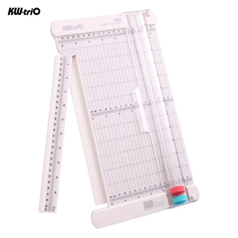 KW-trio Portable Paper Cutter 12.6 Inch Cutting Length Desktop Craft Paper Trimmer with Strai
