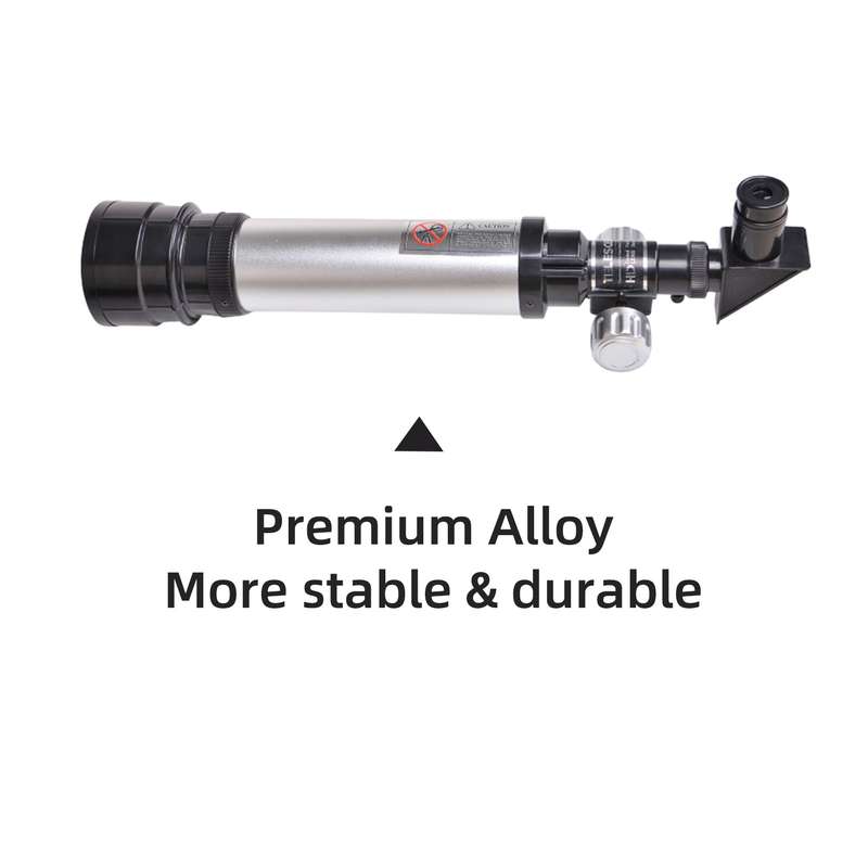 Telescopes for Kids Adults Beginners 50mm Alloy Aperture Astronomical Refractor Telescope 100