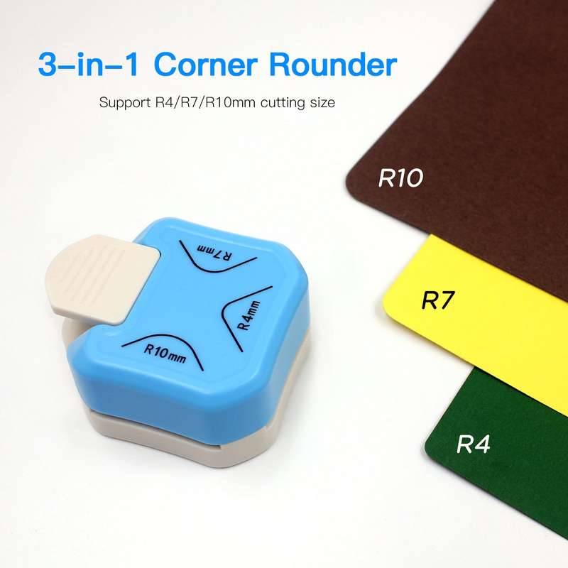 Corner Rounder Punch 3 in1 R4/R7/R10mm Round Corner Trimmer Cutter for Card Craft Scrapbook W