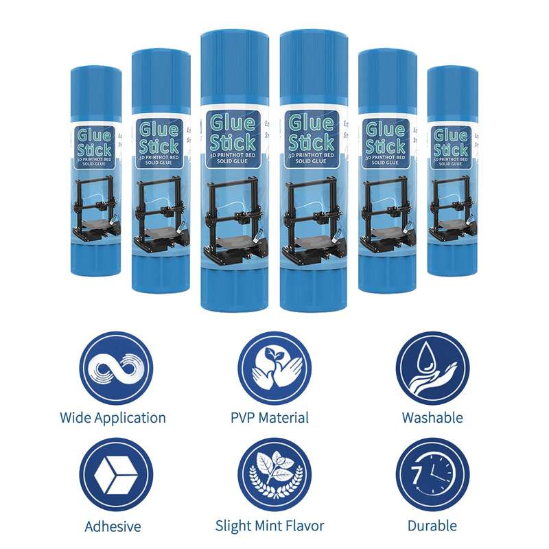 3D Printer Glue Sticks PVP Solid Glue Sticks Non-toxic Washable for Hot Bed Platform Glass Pl