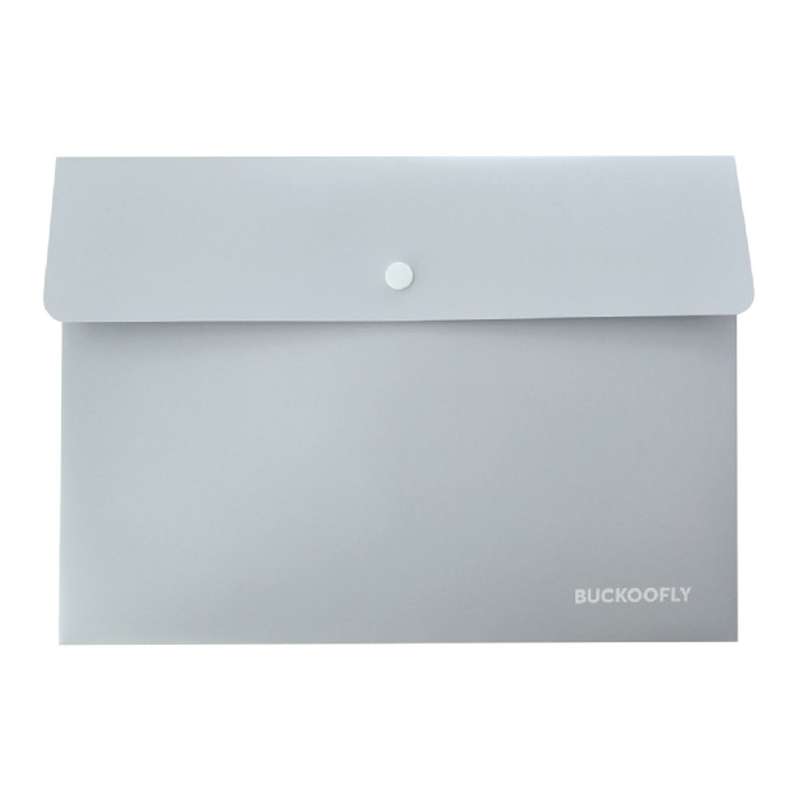Expanding File Folder 1 Pocket Plastic Envelope File Organizer with Smap Button Closure  Port