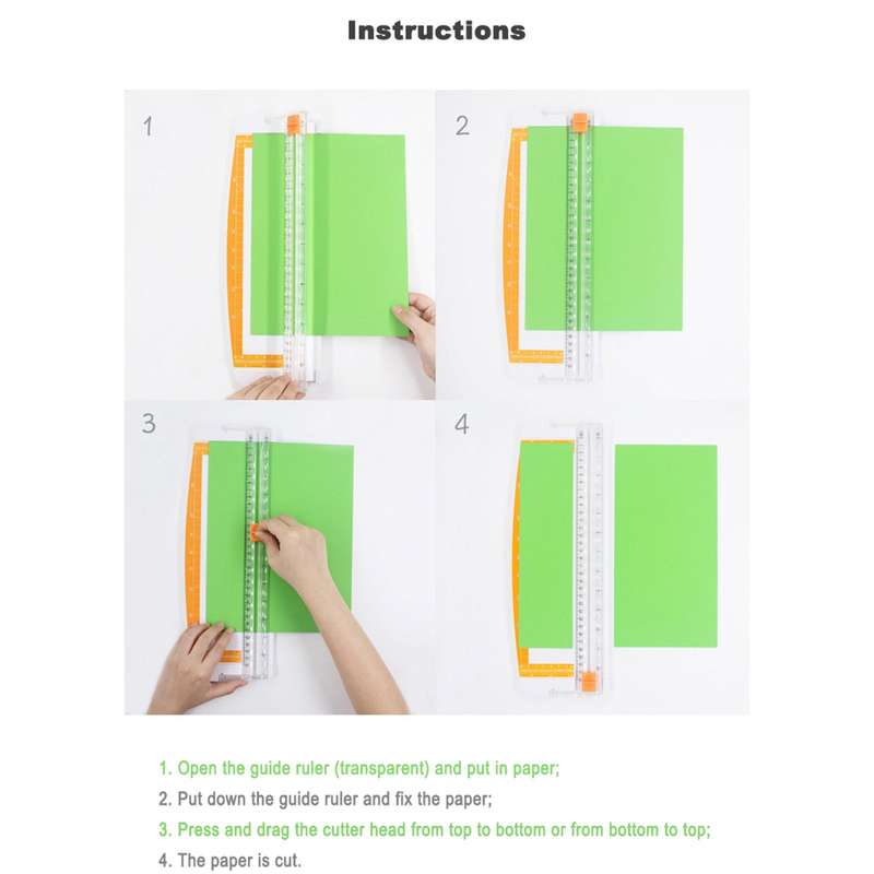 Portable A4 Sliding Paper Cutter 12.6 Inch Cut Length Paper Trimmer Scrapbooking Tool Cutting