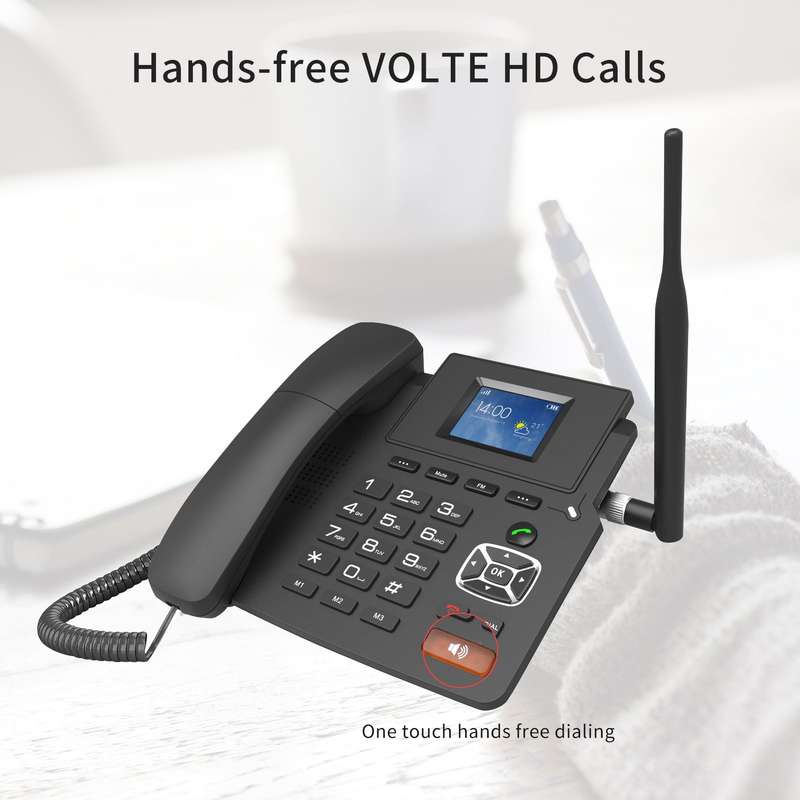 P03-4G Desktop Wireless Telephone 4G VOIP Phone Support 2 SIP Accounts WIFI SIM Card with Ant