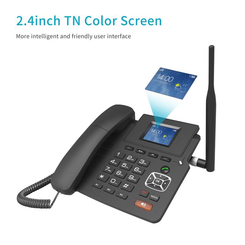 P03-4G Desktop Wireless Telephone 4G VOIP Phone Support 2 SIP Accounts WIFI SIM Card with Ant