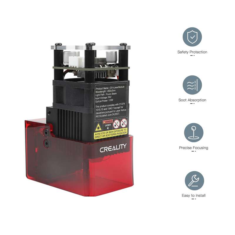 Creality Ender-3 S1 CV-Laser Module 24V 1.6W Laser Head Compatible with Ender-3 S1 Pro/Ender-