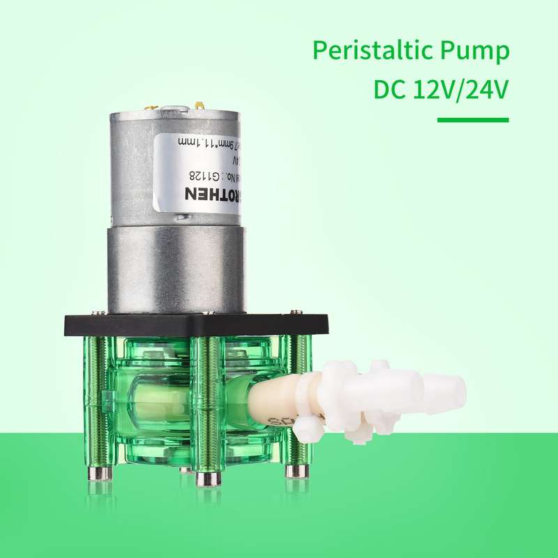 GROTHEN DC 24V Dosing Pump Peristaltic Pump Mini Water Liquid Pump Large Flowrate Peristaltic
