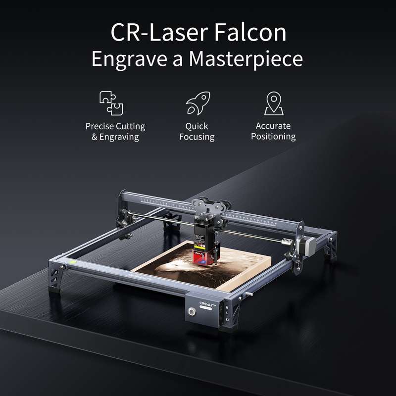 Orignal Creality CR-Laser Falcon Laser Engraver 10W Compression Spot Quick Focus Anodized Alu