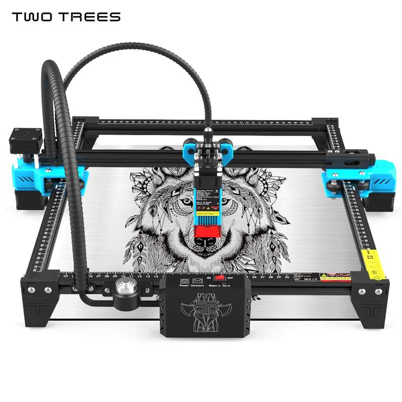 Two Trees TTS Laser Engraver 5.5W Compressed Spot Laser Engraving Cutting Machine 300x300mm w