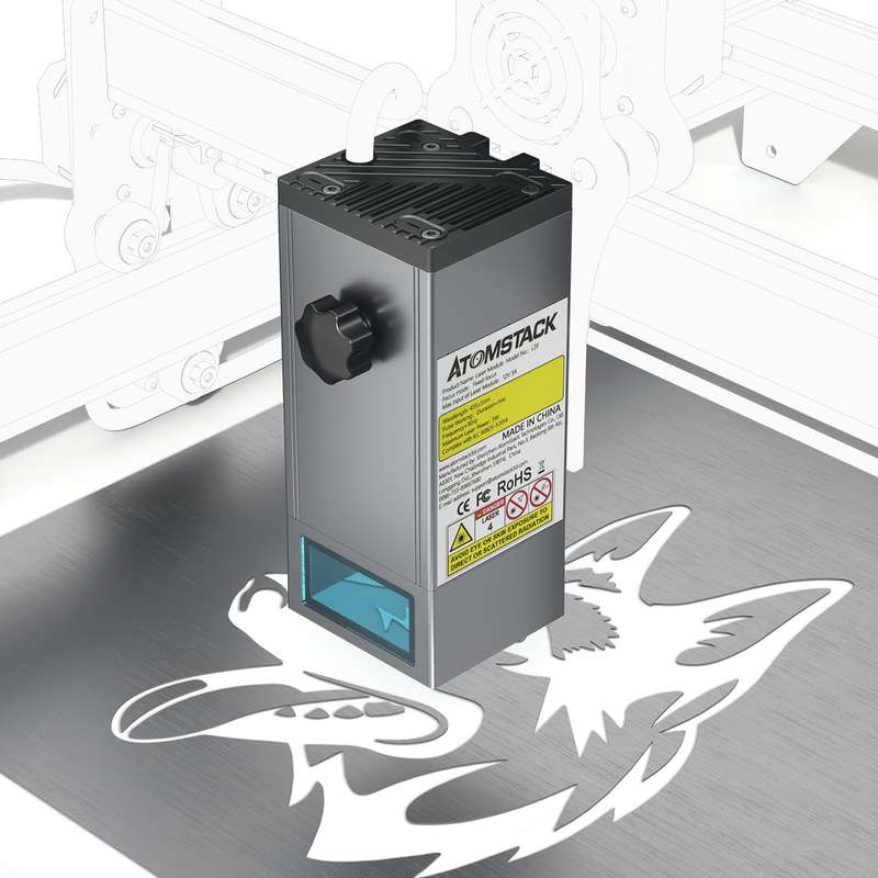 ATOMSTACK M100 20W Laser Module Eye-protection & Air-Assisted Accessories HIgh Airflow 10-30L