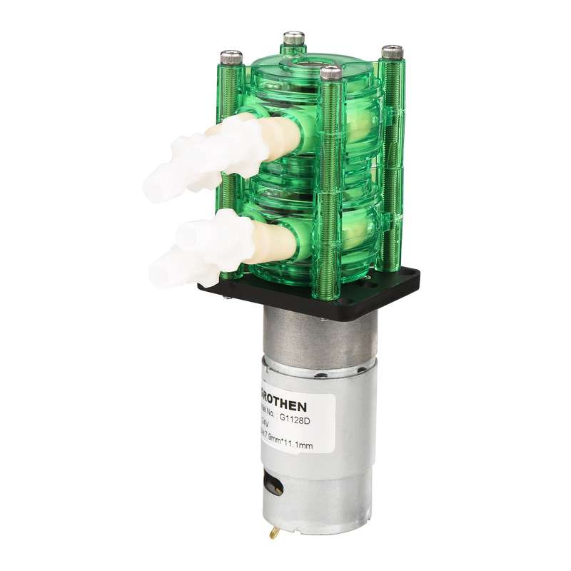 GROTHEN Dosing Pump Dual Head Peristaltic Pump Mini Water Liquid Pump Large Flow Rate Perista