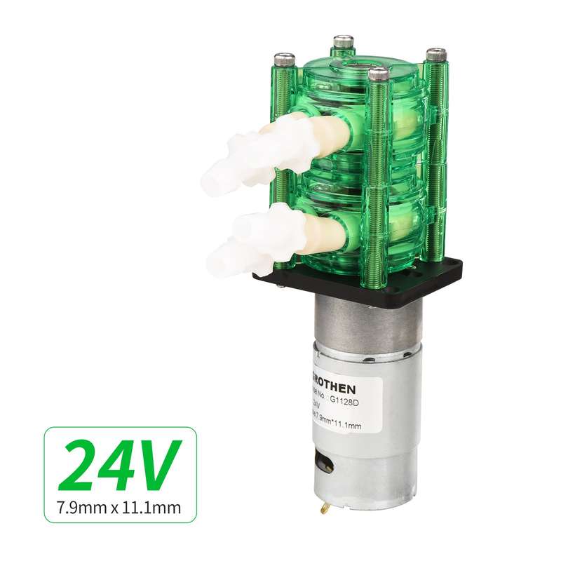 GROTHEN Dosing Pump Dual Head Peristaltic Pump Mini Water Liquid Pump Large Flow Rate Perista