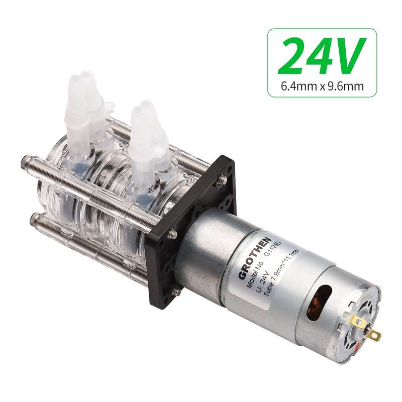 GROTHEN Dosing Pump Dual Head Peristaltic Pump Water Liquid Pump Large Flow Rate Peristaltic