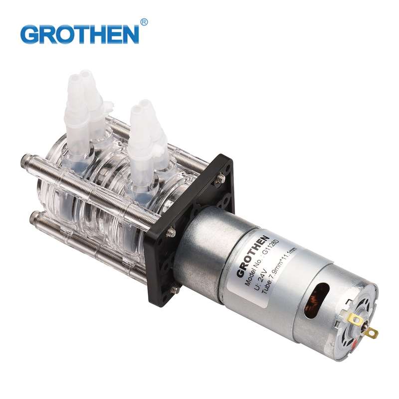 GROTHEN Dosing Pump Dual Head Peristaltic Pump Water Liquid Pump Large Flow Rate Peristaltic