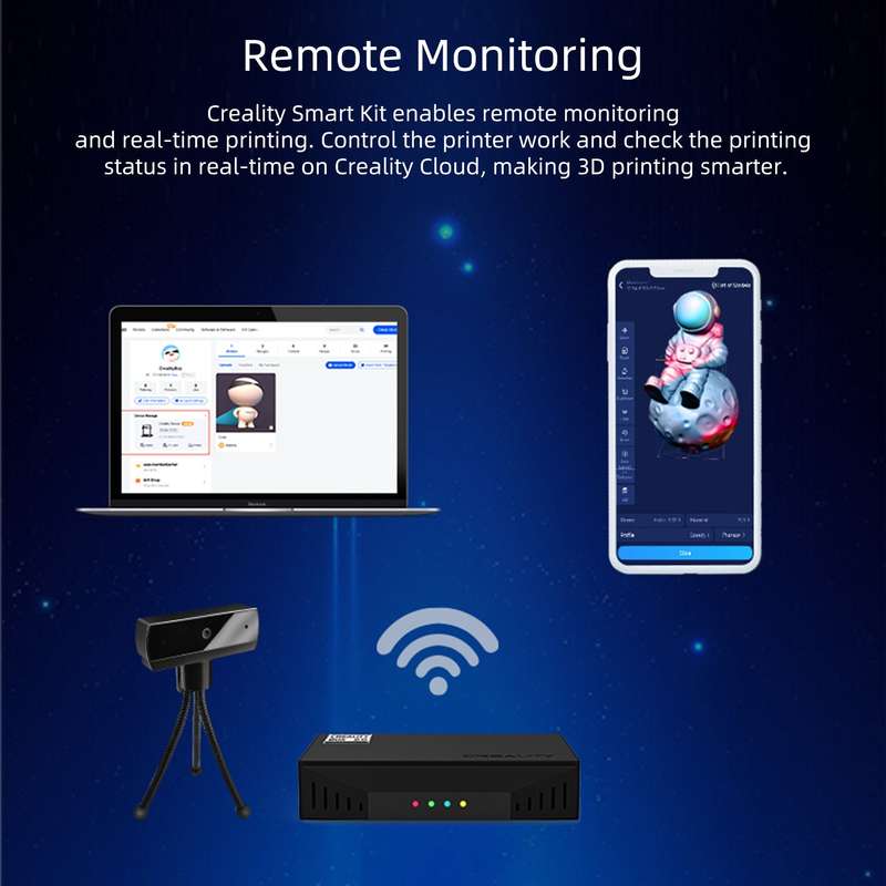 Creality 3D Printer Camera Monitor Smart Kit WiFi Box HD 1080P Real-Time Remote Control Time-