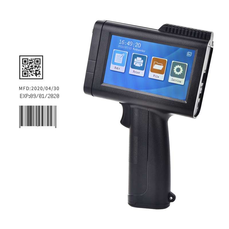 Portable HD Handheld Inkjet Printer with 4.3 Inch Touchscreen Intelligent Barcode Printer Sup