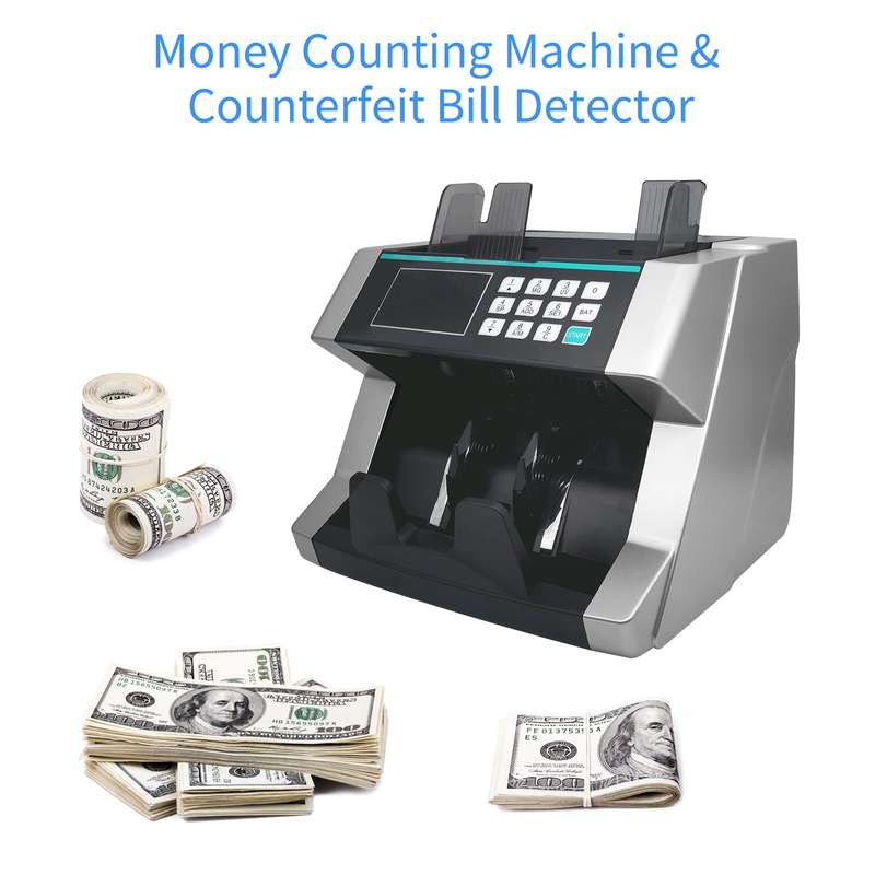 Money Counter Machine Counterfeit Bill Detector Automatic Money Detection Fast Counting Speed