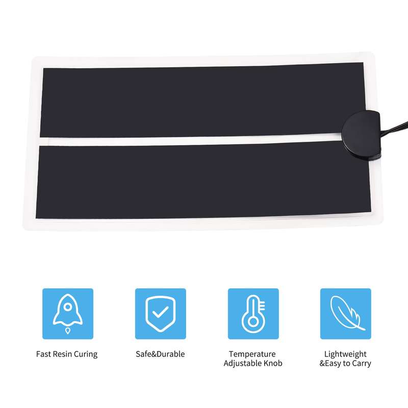 Resin Heating Mat Fast Curing Quick Resin Dryer with Temperature Adjustment Knob Silicone Mat