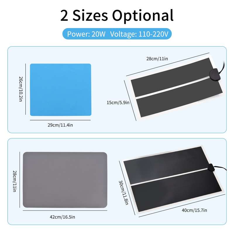 Resin Heating Mat Fast Curing Quick Resin Dryer with Temperature Adjustment Knob Silicone Mat
