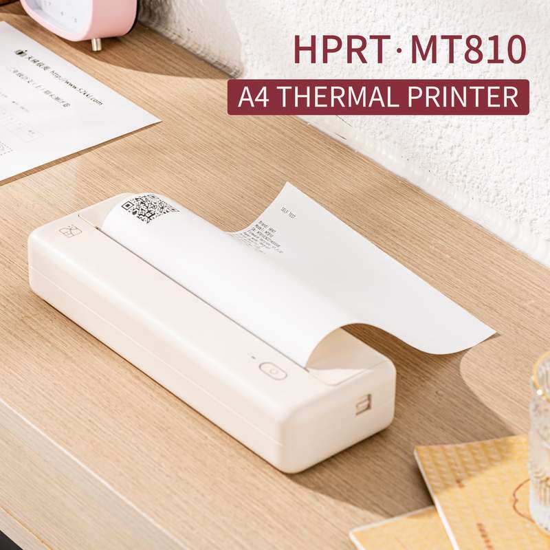 HPRT MT810 A4 Portable Paper Printer Thermal Printing Wireless BT Connect Compatible with iOS