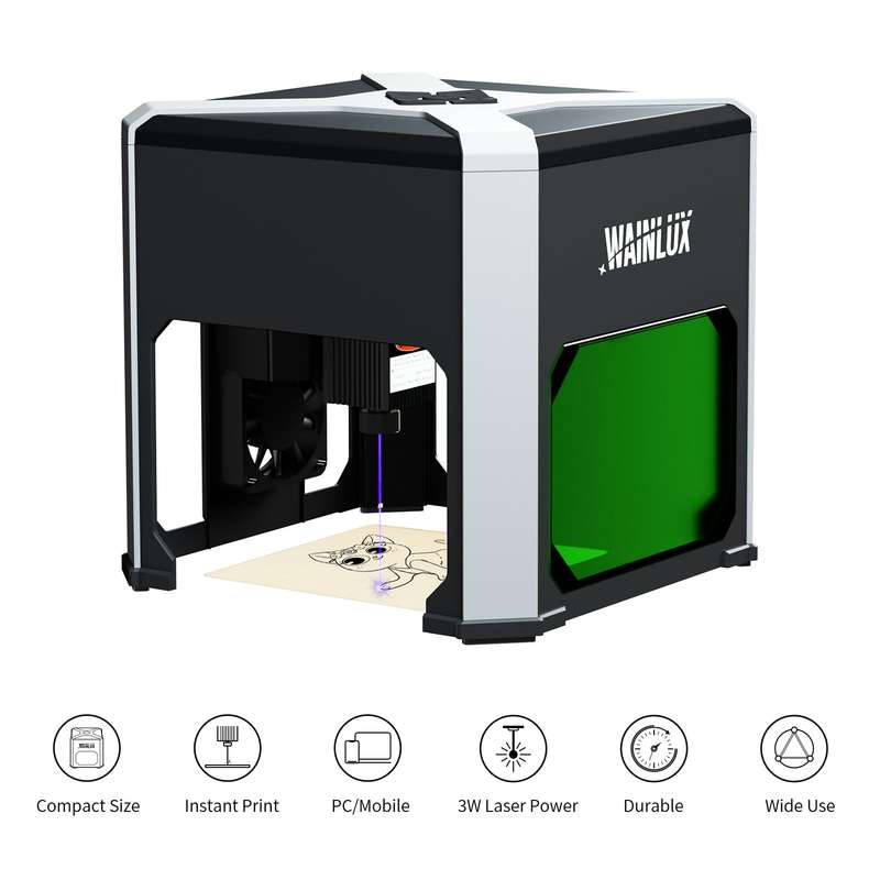 WAINLUX K6 Portable Laser Engraver Cutting Engraving Household Marking Machine Support Wirele