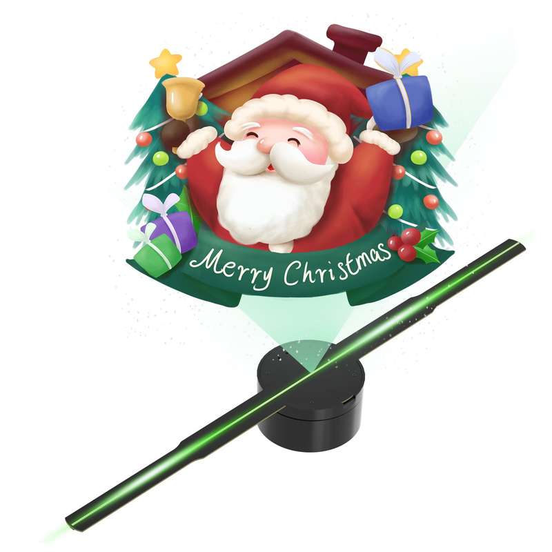 3D Hologram Projector Advertising Display Fan Wall-mounted Player 3D Naked Eye HD LED Photo V