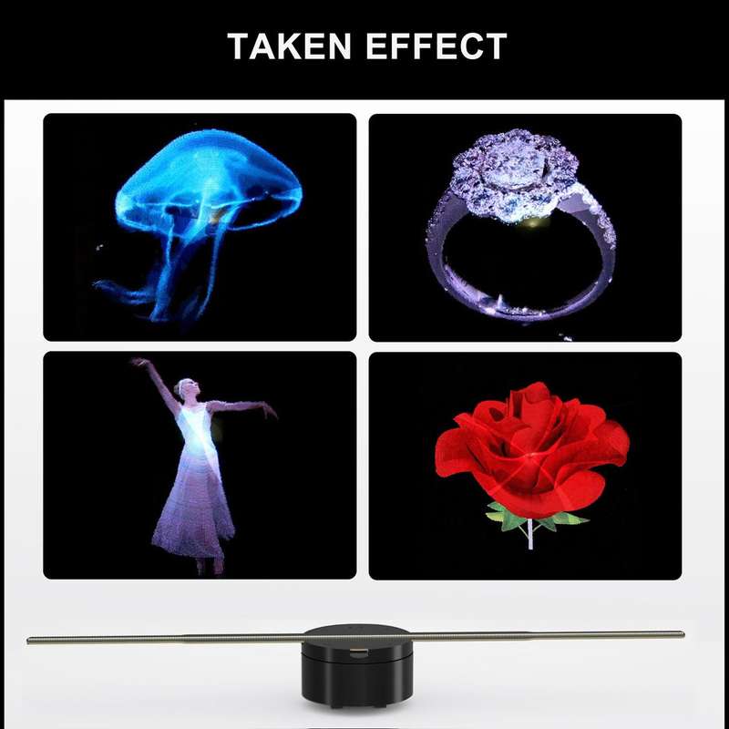 3D Hologram Projector Advertising Display Fan Wall-mounted Player 3D Naked Eye HD LED Photo V