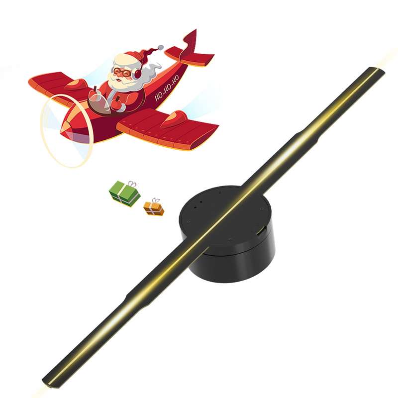 3D Hologram Projector Advertising Display Fan Wall-mounted Player 3D Naked Eye HD LED Photo V