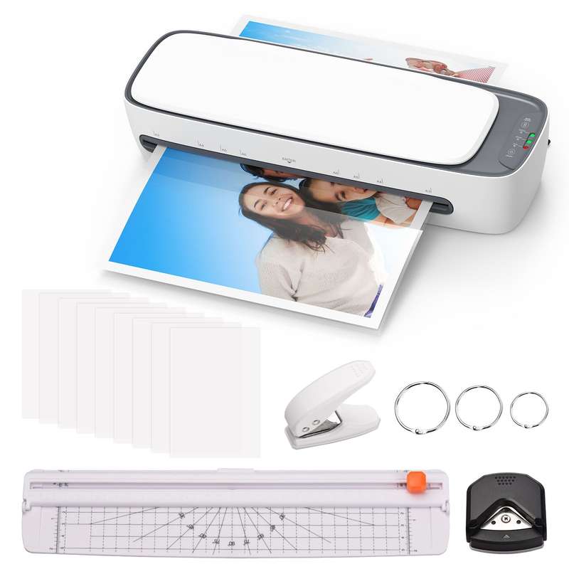 Desktop Laminator Machine Set A3 Size Multifunctional Hot and Cold Lamination 2 Roller System