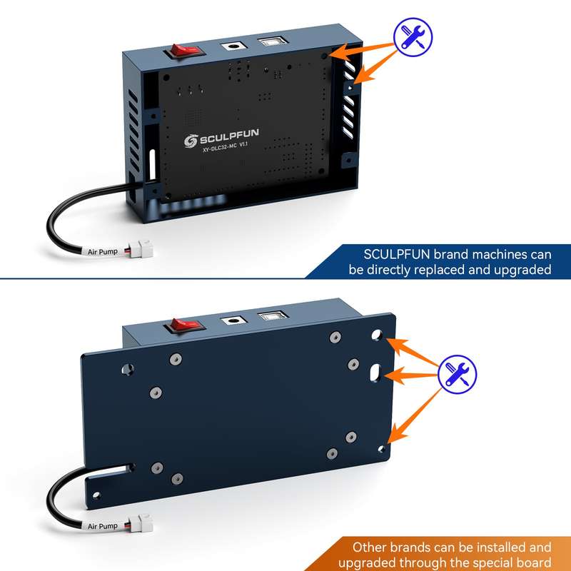 SCULPFUN Automatic Air Assist Kit with 30min/Min Automatic Air Pump Suitable for S9/S10 Laser