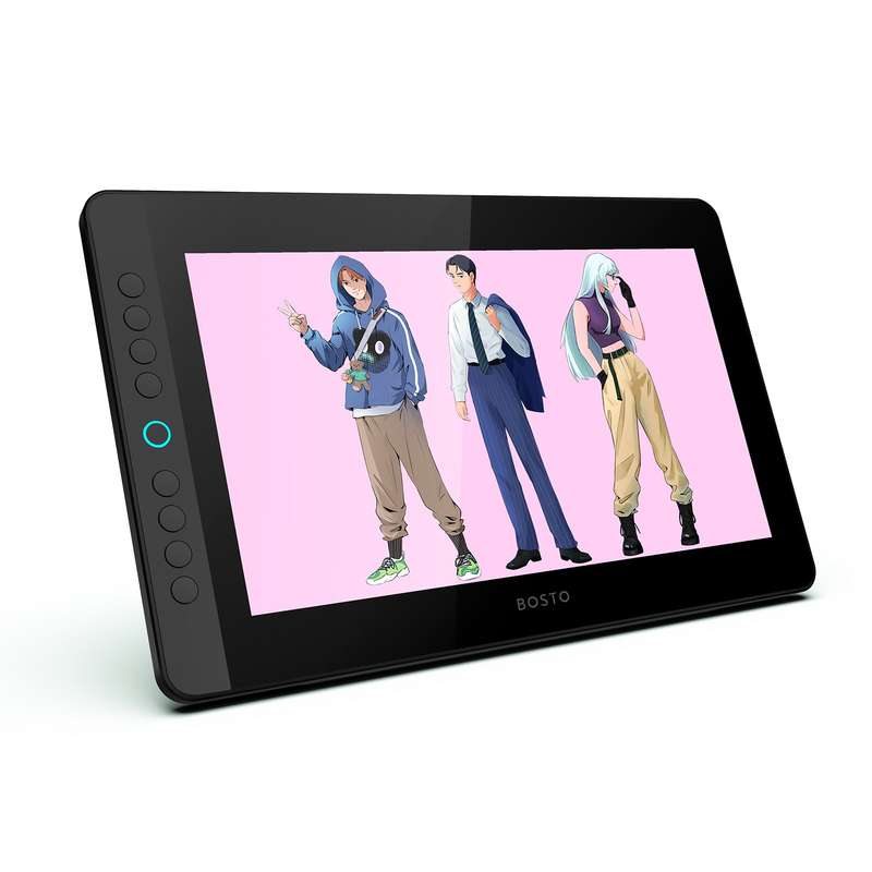 BOSTO BT-13HDK Portable Graphics Drawing Tablet 13.3 Inch H-IPS LED Screen Display Digital Ar