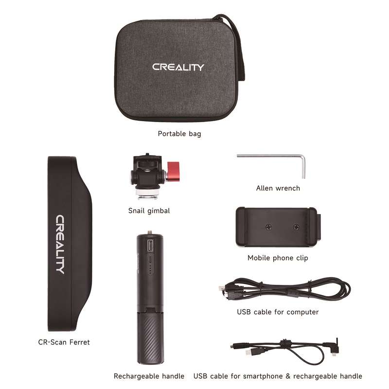 Creality CR-Scan Ferret 3D Scanner Portable and Handheld 30fps Scan Speed Dual Mode Scanning