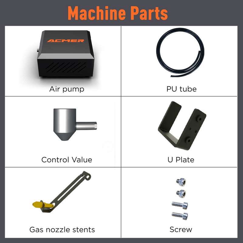 ACMER-C4 Laser Cutting/Engraving Air-Assisted Accessories Adjustable High Airflow 30L/min to