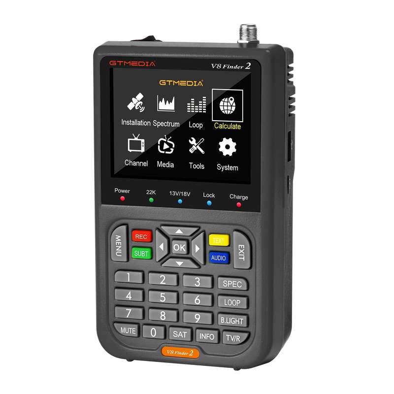 GTMEDIA V8 Finder 2 TV Signal Finder Meter DVB-S/S2/S2X Signal Receiver 3.5-inch LCD Dispaly H.264 A