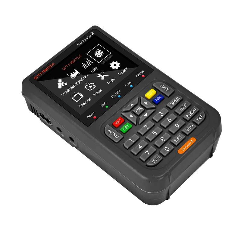 GTMEDIA V8 Finder 2 TV Signal Finder Meter DVB-S/S2/S2X Signal Receiver 3.5-inch LCD Dispaly H.264 A