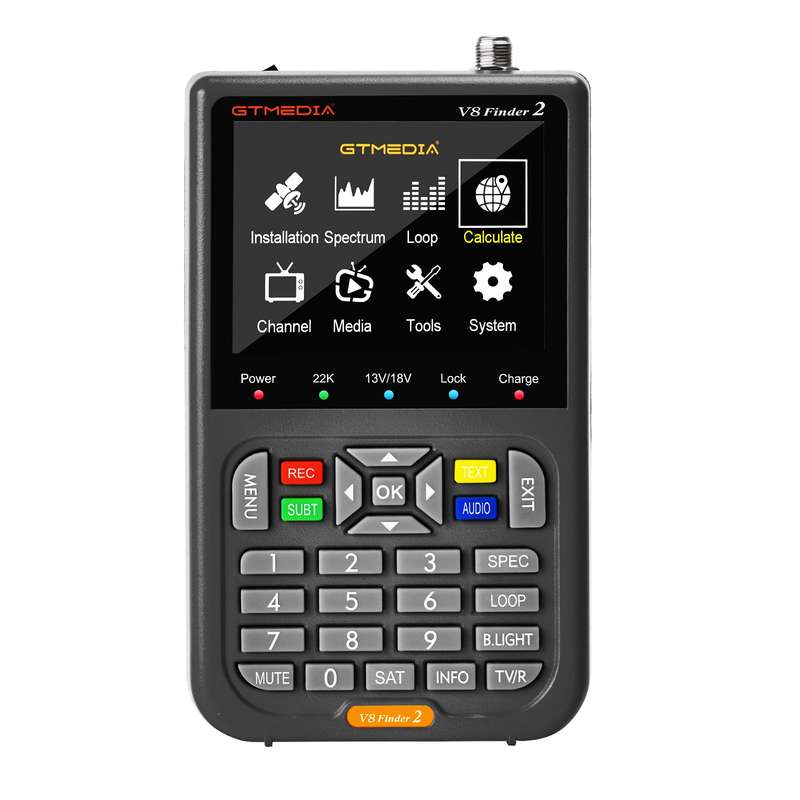 GTMEDIA V8 Finder 2 TV Signal Finder Meter DVB-S/S2/S2X Signal Receiver 3.5-inch LCD Dispaly H.264 A