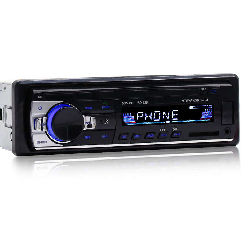 JSD-520 Bluetooth Car Audio Player Car Radio Stereo Autoradio 12V In-dash FM Aux Input Receiver SD C