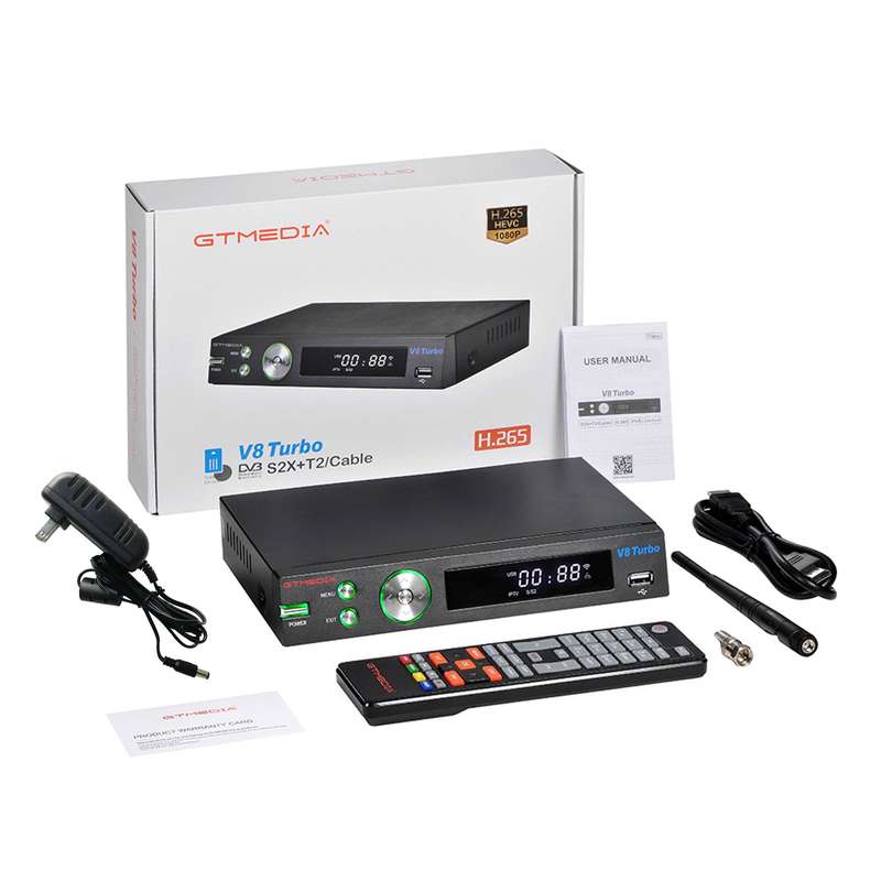 GTMEDIA V8 TURBO TV Receiver Full HD 1080P Support DVB-S2/S2X/T2/Cable/J.83B Set-top Box Video Playe